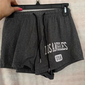 SHEIN Dark Gray Los Angeles Athletic Shorts